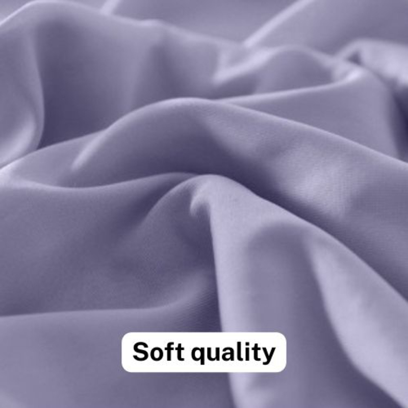 Luna Home 3-Piece Icy Silky Summer Cool Quilt Set, 1 Quilt + 2 Pillow Covers, Voilet/Grey, One Size