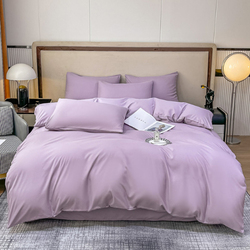 Luna Home Premium Quality Basic Double/Queen Size 6 Pieces, Duvet Cover Set, Lavender