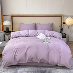 Luna Home Premium Quality Basic Single Set of 4 Pieces, Duvet Cover Set, Lavender
