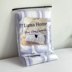 Deals For Less 6-Piece Luna Home Squares Design Style Reversible Duvet Cover Set, 1 Duvet Cover + 1 Flat Sheet + 4 Pillow Covers, Double/Queen, Orchid