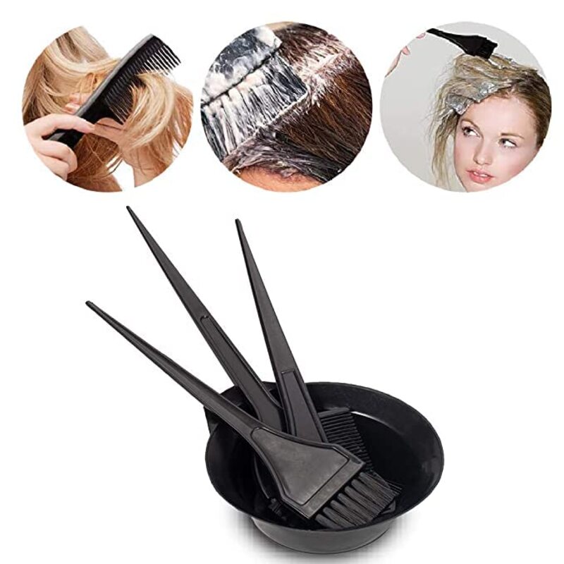 Midazzle Professional Hair Coloring Dye Kit Brush with Bowl - Black