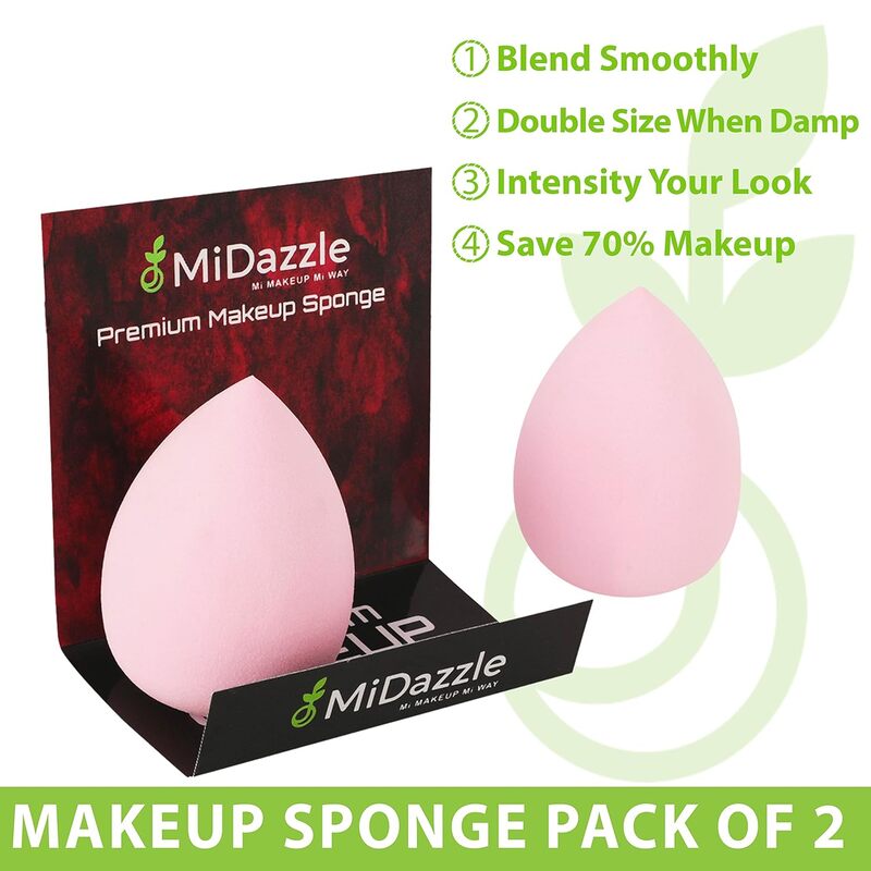 Midazzle Premium Ultra soft MakeUp sponge Pink & Blue (Pack of 2)