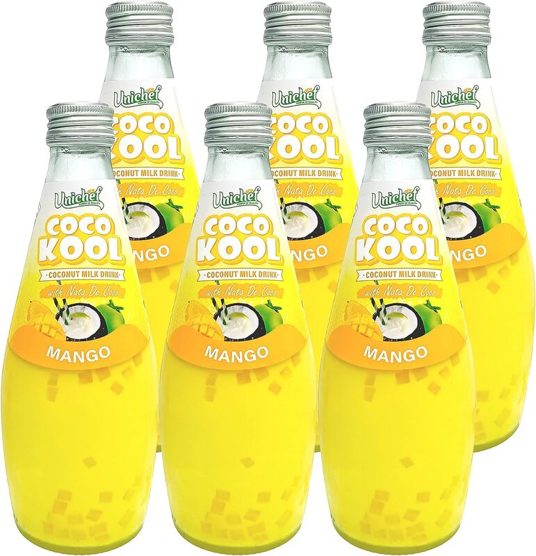 UNICHEF COCO KOOL -MANGO- COCONUT MILK DRINK WITH NDC - SUGAR FREE 6 X 290 ML (6 PACK)