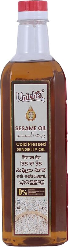 Unichef Premium Pure Cold Pressed Sesame/Gingelly Oil 1 Ltr