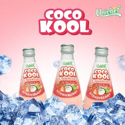 UNICHEF COCO KOOL -STRAWBERRY- COCONUT MILK DRINK WITH NDC SUGAR FREE- 6 X 290 ML (6 PACK)