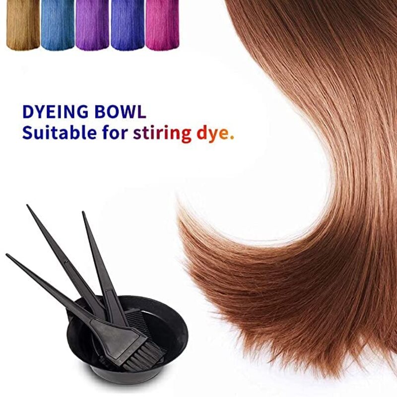 Midazzle Professional Hair Coloring Dye Kit Brush with Bowl - Black