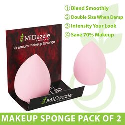 Midazzle Premium Ultra soft MakeUp sponge Pink & Blue (Pack of 4)