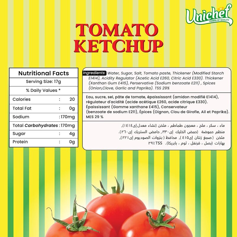 Unichef Tomato Ketchup 340 Gms