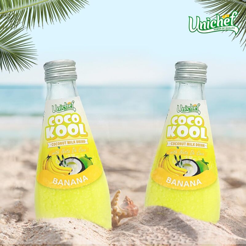 UNICHEF COCO KOOL -BANANA- COCONUT MILK DRINK WITH NDC- SUGAR FREE6 X 290 ML (6 PACK)