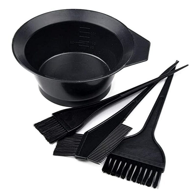 Midazzle Professional Hair Coloring Dye Kit Brush with Bowl - Black