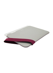 Acme Made Skinny 13-Inch Small Laptop Sleeve Bag, Stretchshell Neoprene, Grey/Fuchsia