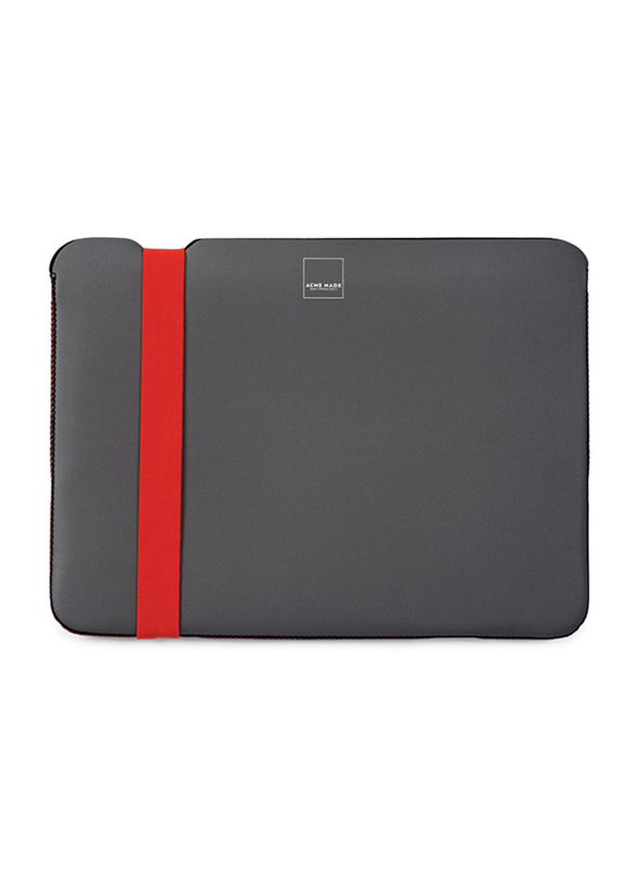 Acme Made Skinny 13-Inch XS Laptop Sleeve Bag, Stretchshell, Grey/Orange