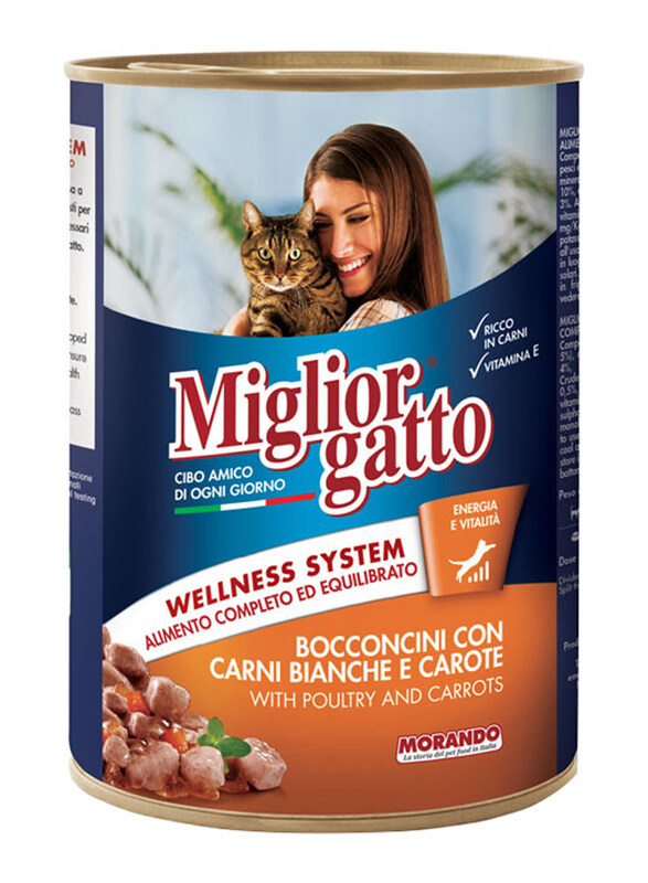 

Miglior Gatto Chunks Poultry & Carrots Cat Wet Food, 405g