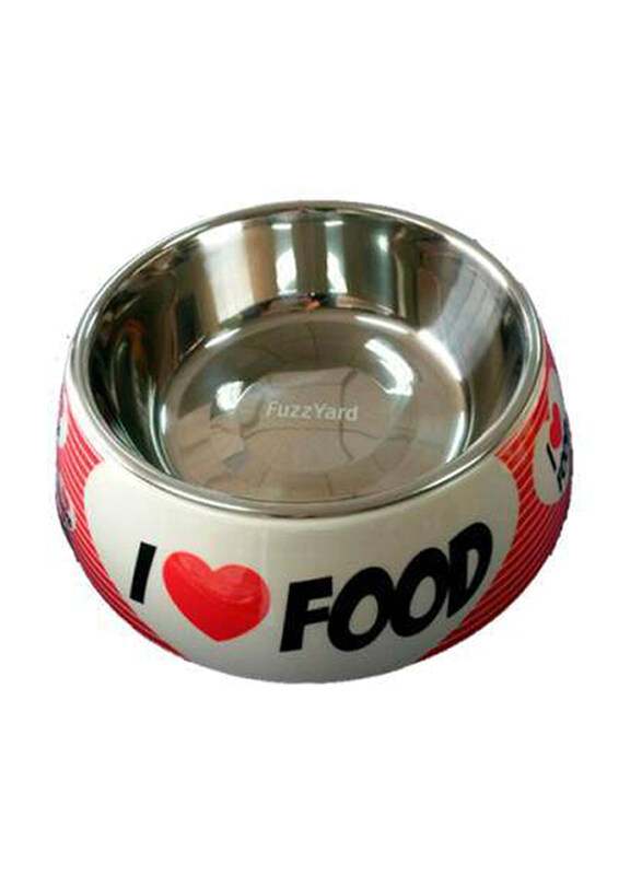

Fuzzyard I Love Food Pet Bowl, Medium, Multicolour