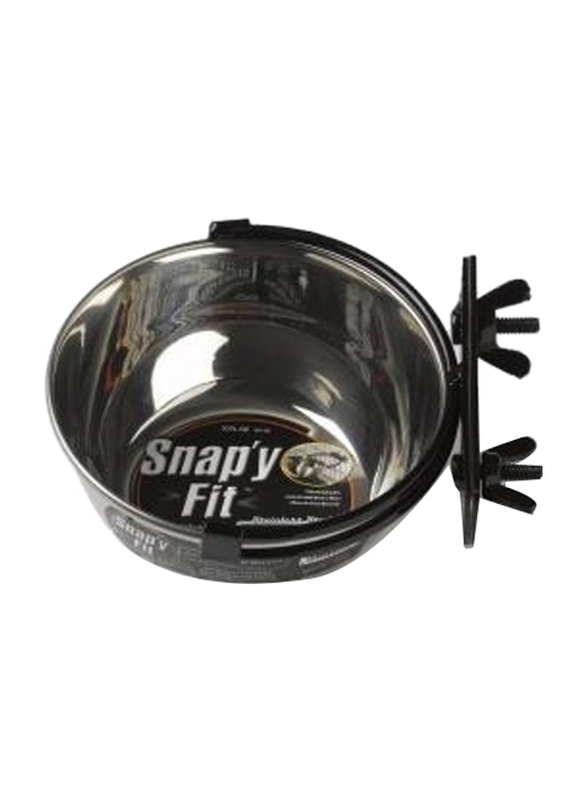 

Midwest Snapy Fit Stainless Steel Dog Bowl, 1 Quart, Silver