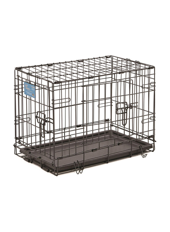 

Midwest Life Stages Double Door Dog Crate, 24 Inch, Black