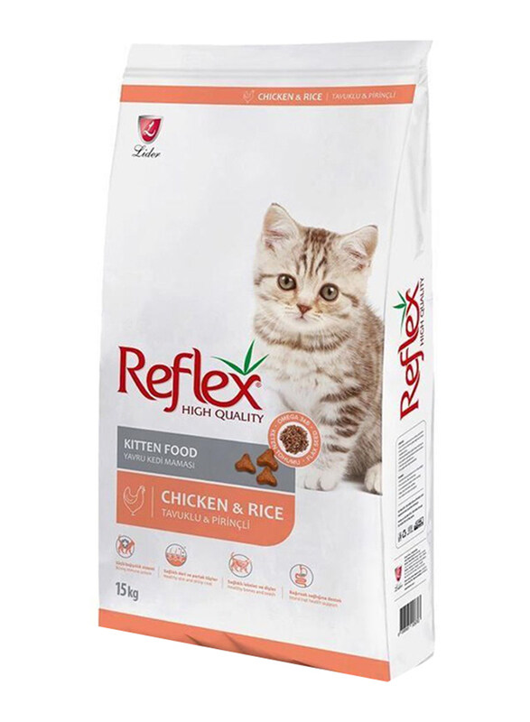 

Lider Reflex High Quality Chicken and Rice Kitten Dry Food, 15Kg