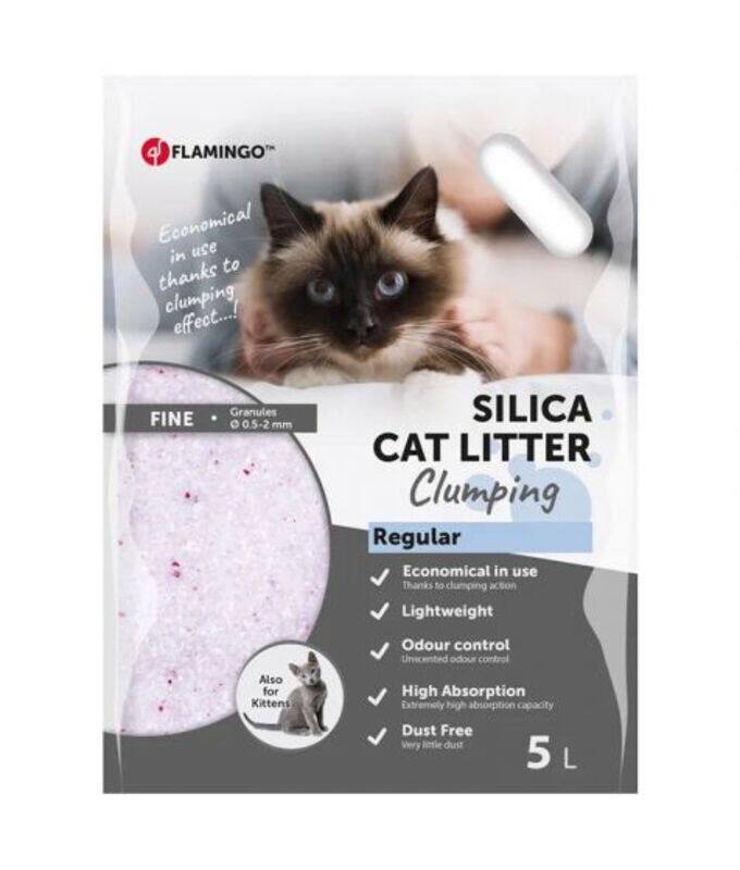 

Flamingo Silica Fine Clumping Regular Cat Litter 5L