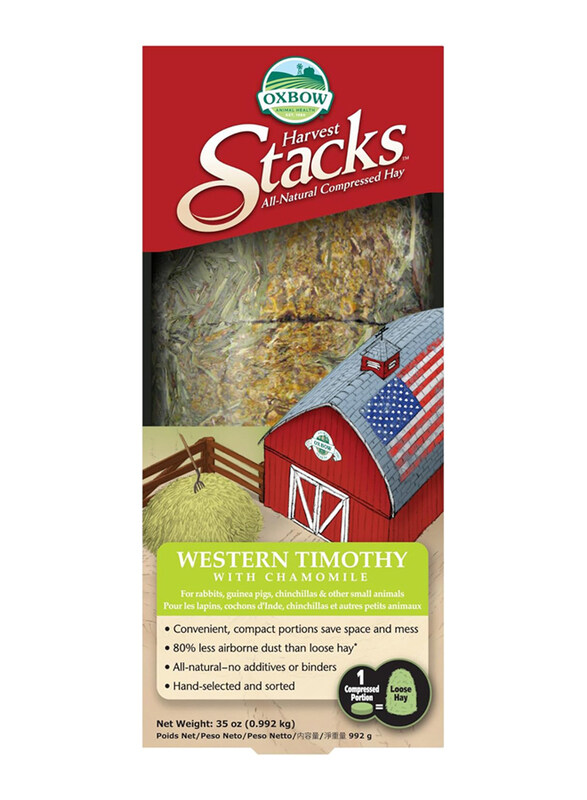 

Oxbow Animal Health Harvest Hay Stacks Small Pets Dry Food, 35oz
