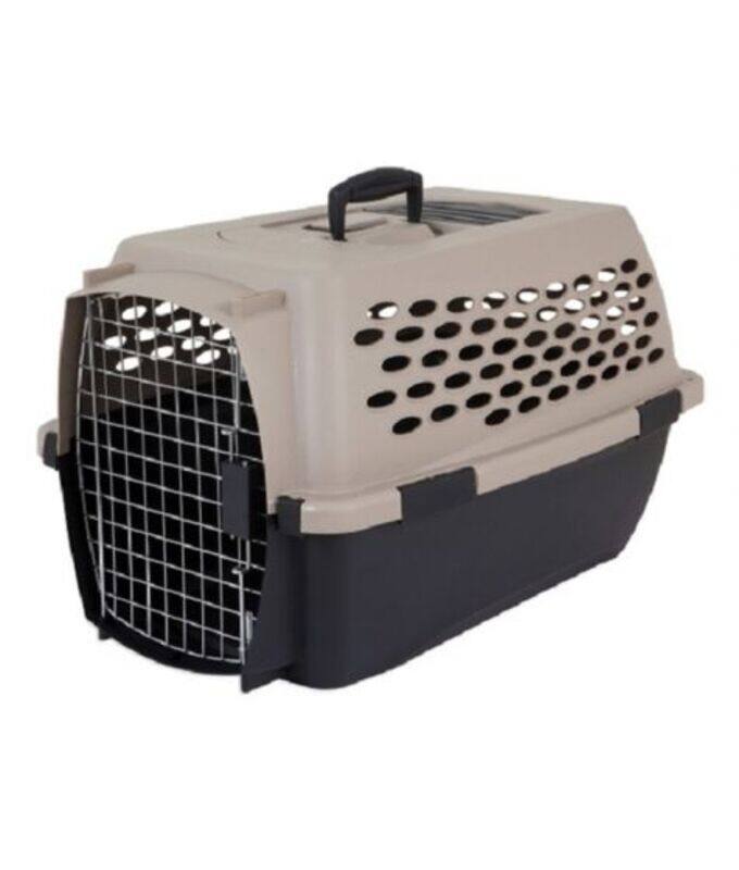 

Petmate 21947 Vari 28-Inch Pets Kennel, 25-30-Pound, Bleached Linen IATA Airline Approved Carry Transport Box