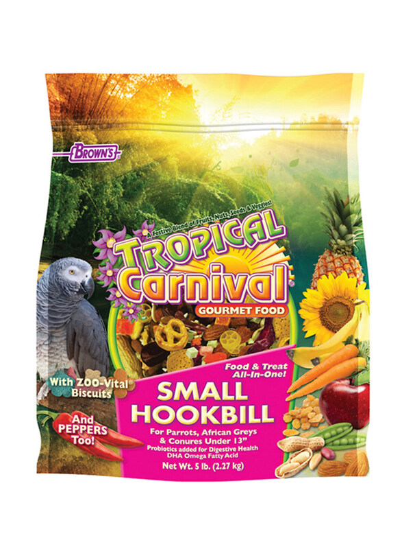 

Brown's Tropical Carnival Gourmet Small Hookbill Birds Dry Food, 2.27Kg