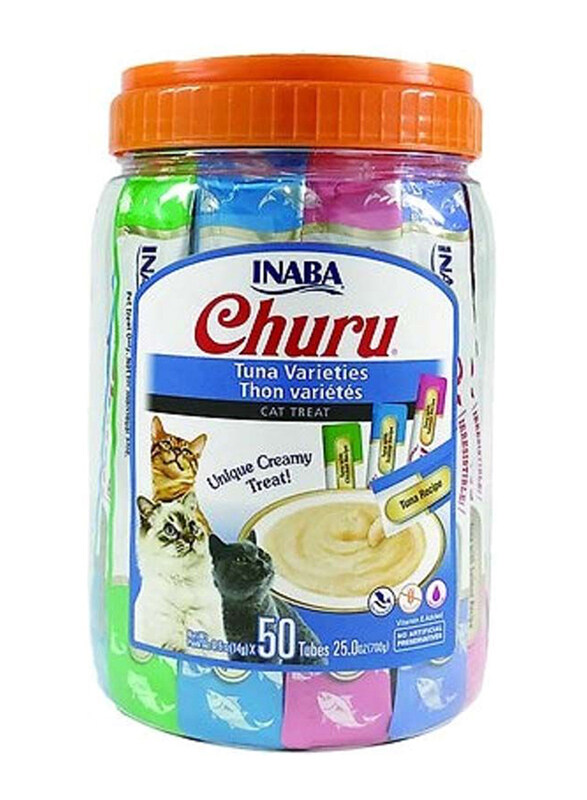 

Inaba Churu Tuna Varieties Cat Wet Food, 50 Tubes, 700g