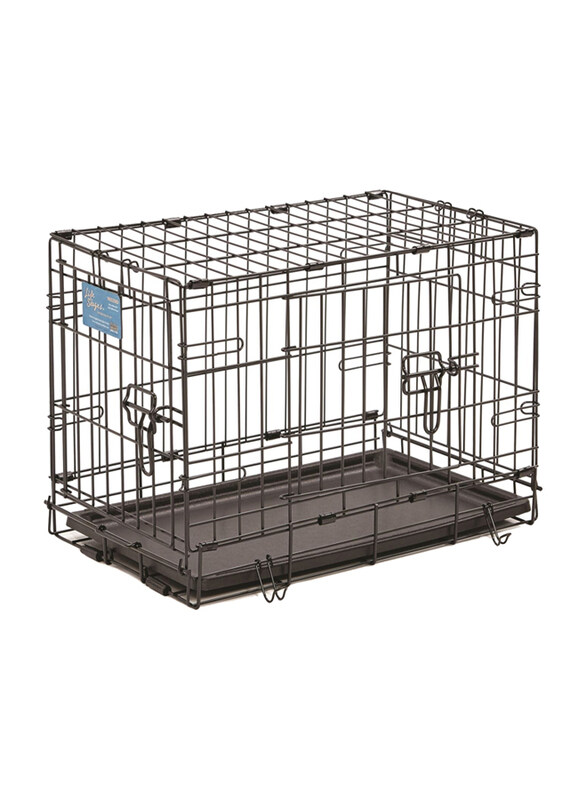 

Midwest Lifestages Double Door Dog Crate, 48 inch, Black
