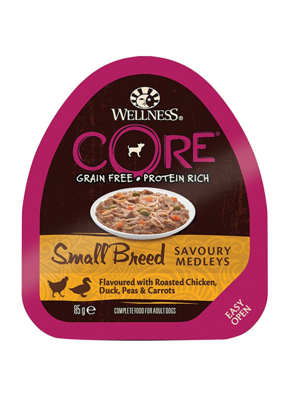 

Wellness Core Dog Small Breed Savoury Medleys Roast Chicken with Duck Dog Wet Food, 85g