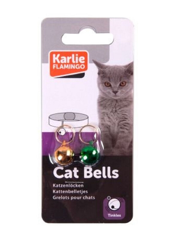 

Karlie Cat Bell, 2 Pieces, Gold/Green