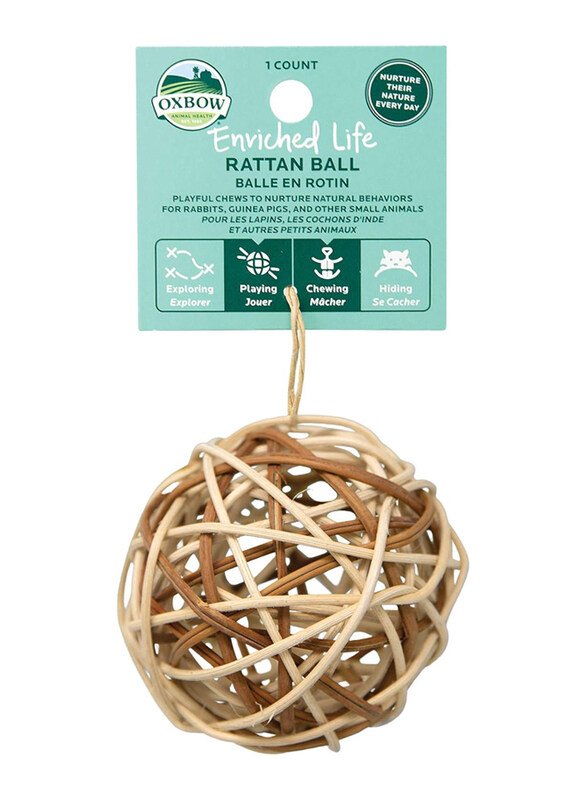 

Oxbow Animal Health Rattan Ball Small Pets Dry Food, 1 Piece
