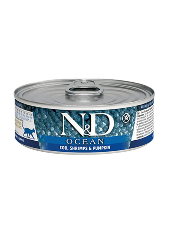

Farmina N&D Ocean Tuna Cod/Shrimp & Pumpkin Cat Wet Food, 80g