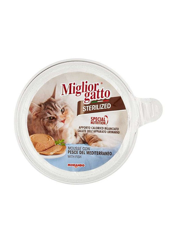 

Miglior Gatto Sterilized Mousse with Fish Cat Wet Food, 85g