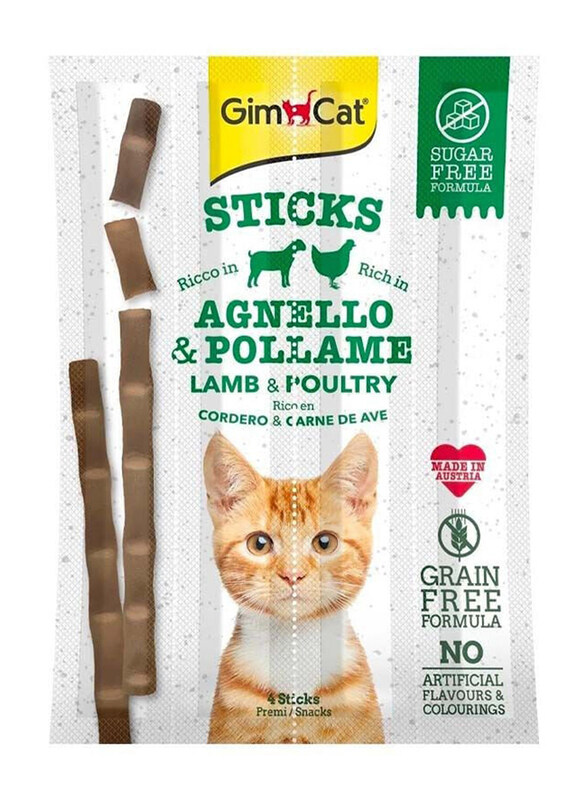 

Gimborn Gimcat Sticks Lamb & Poultry Cat Dry Food, 4 x 20g