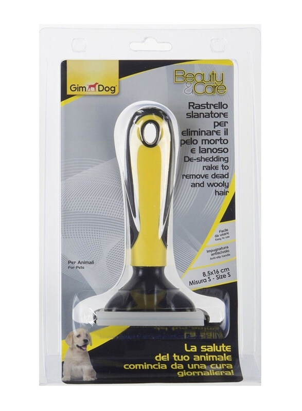 

Gimdog Dog De-Shedding Rake, Small, Yellow/Black