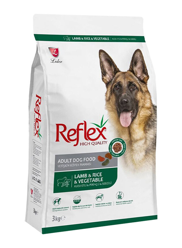 

Lider Reflex High Quality Lamb, Rice & Vegetable Adult Dog Dry Food, 3Kg