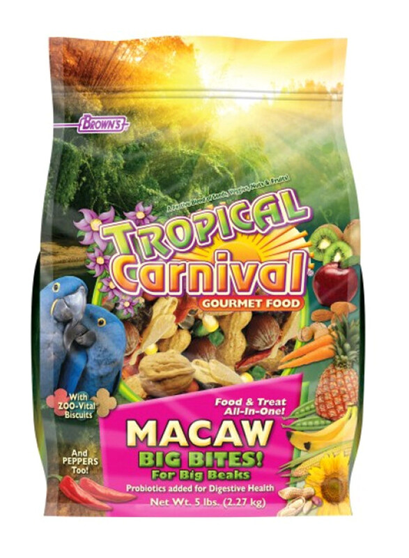 

Brown's Tropical Carnival Gourmet Macaw Big Bites Birds Dry Food, 2.27Kg