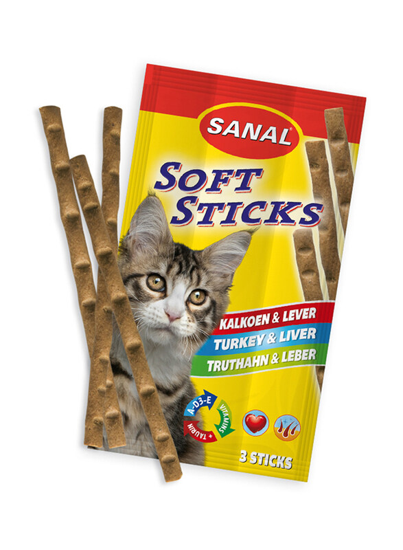 

Sanal Turkey & Liver Soft Sticks Cat Dry Food, 15g