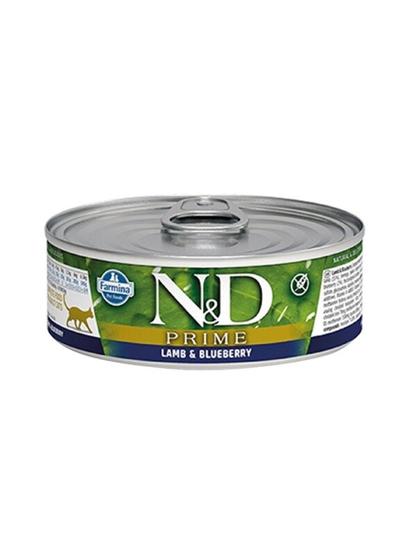

Farmina N&D Prime Feline Lamb & Blueberry Cat Wet Food, 80g