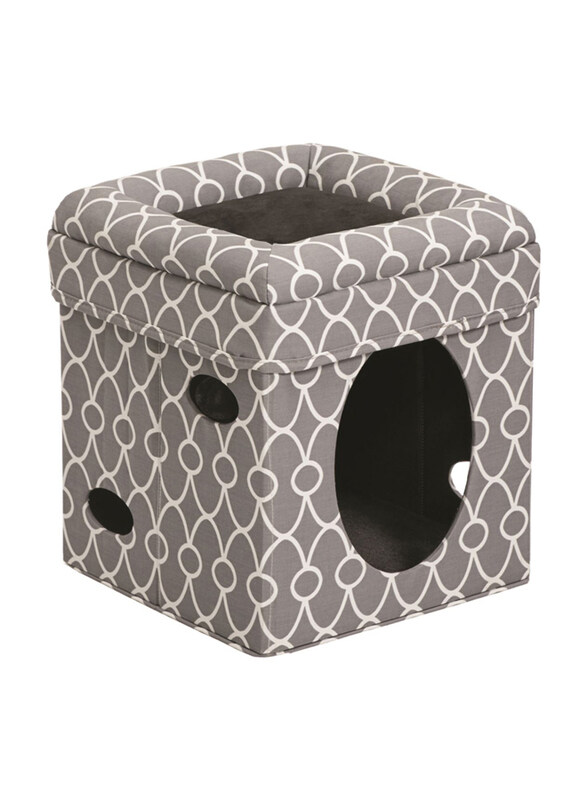 

Midwest Curious Cat Cube, Grey