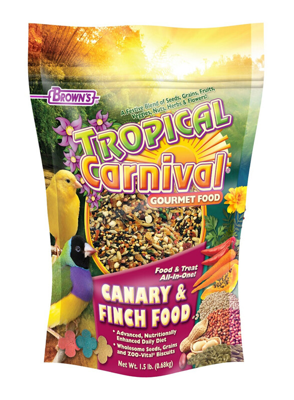 

Brown's Tropical Carnival Gourmet Canary & Finch Birds Dry Food, 0.68Kg