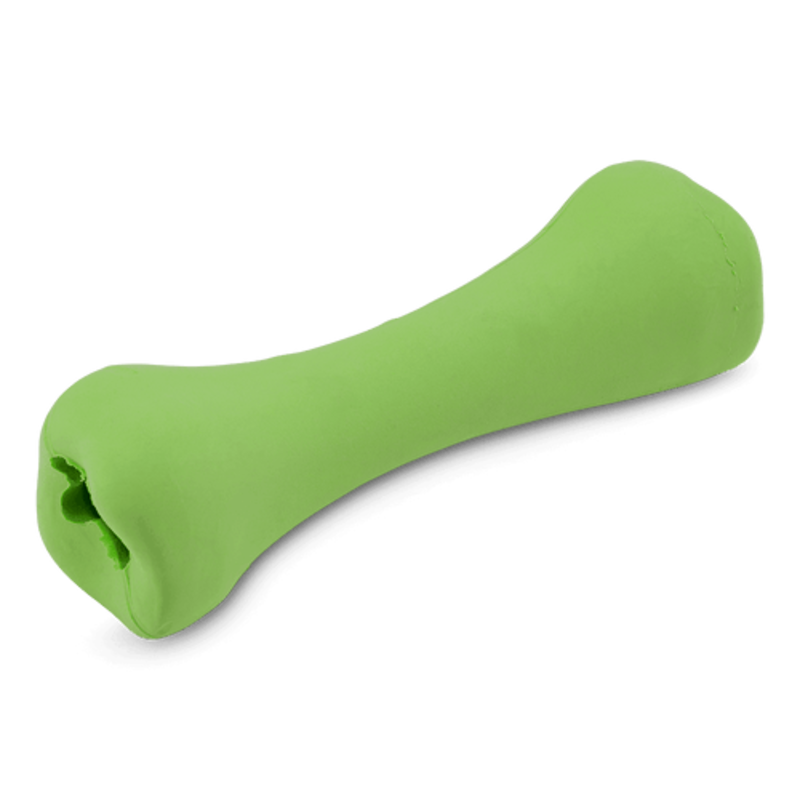 

Beco Bone - Natural Rubber Hollow Chew Toy for Dogs - M - Green