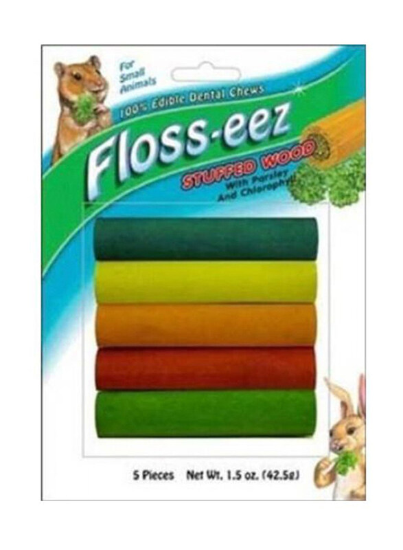 

Brown's Floss-eez Round Stuffed Wood Small Animal Dry Food, 5 Pieces, 42.5g