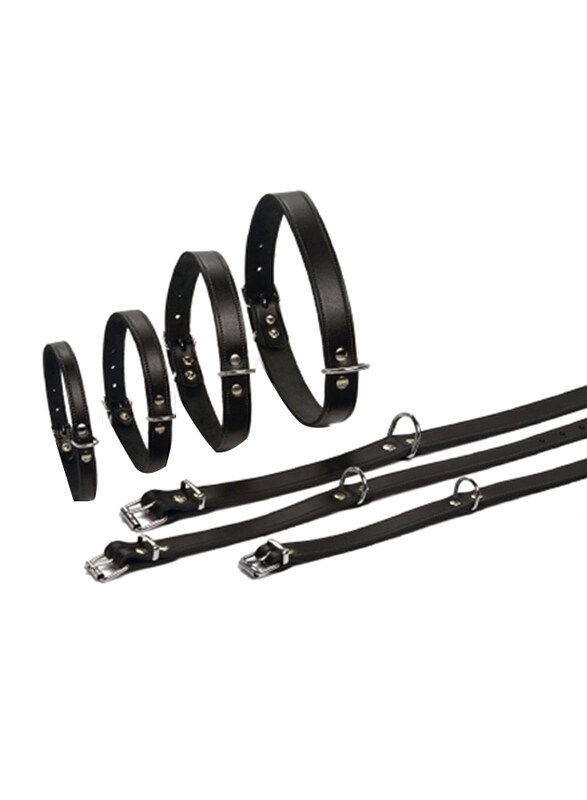 

Beeztees Dog Leather Collar, 42cm x 16mm, Black