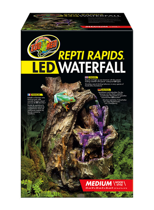 

Zoomed Repti Rapids LED Waterfall Wood, Medium, Multicolour