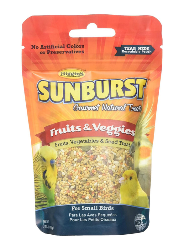 

Higgins Sunburst Treats Fruit & Veg Birds Dry Food, 3oz