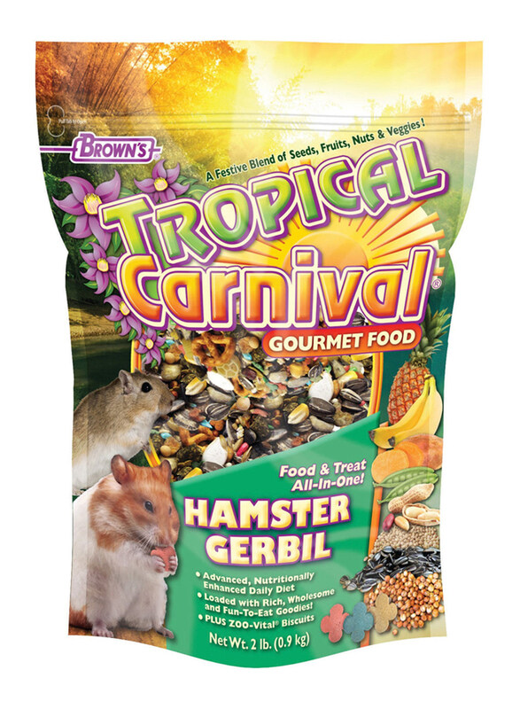 

Brown's Tropical Carnival Gourmet Hamster Gerbil Dry Food, 0.9Kg