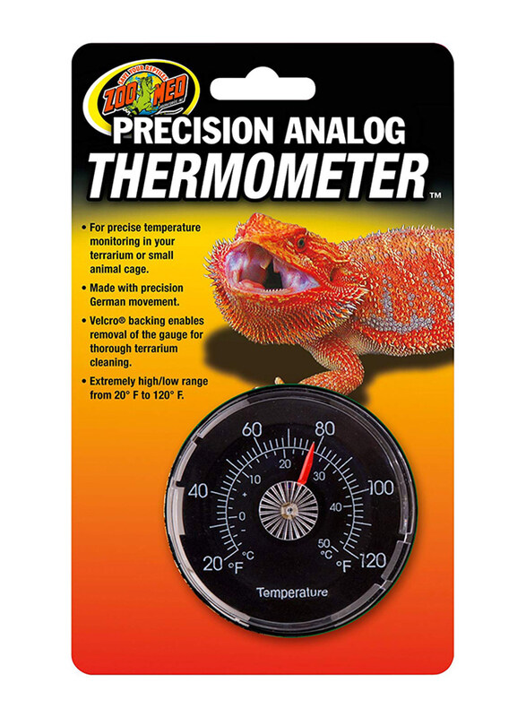 

Zoomed Reptile Precision Analog Thermometer, Black