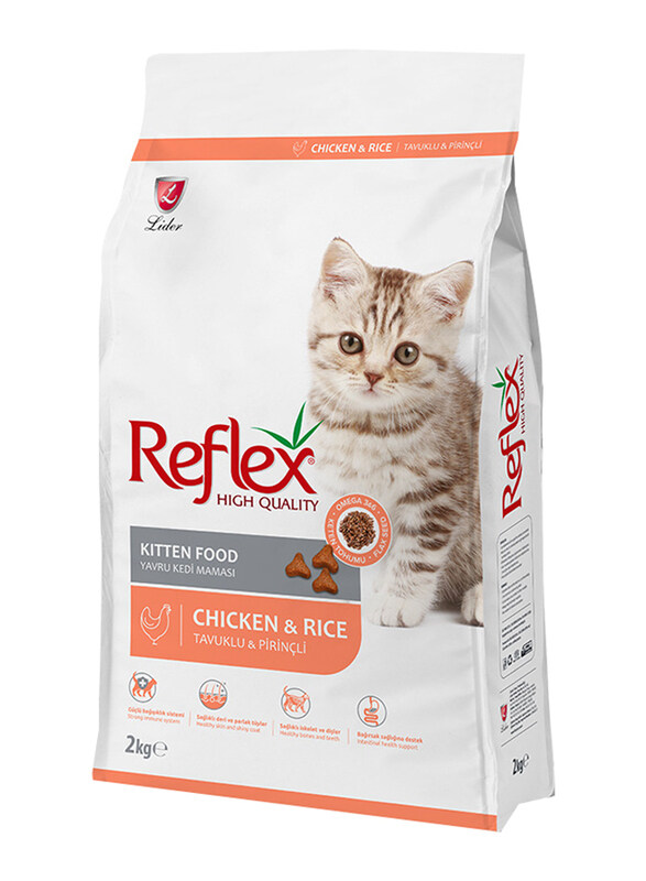 

Lider Reflex High Quality Chicken and Rice Kitten Dry Food, 2Kg