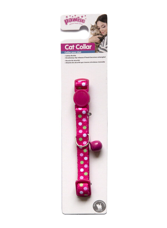 

Pawise Polka Dots Cat Collar, Pink