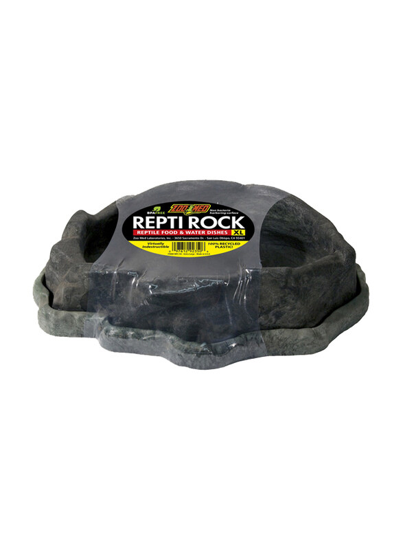 

Zoomed Combo Repti Rock Food and Water Dish, X-Large, Dark Grey